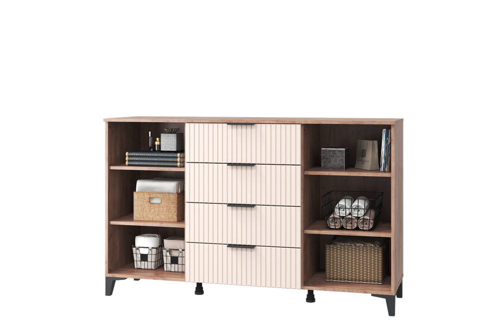 Комод 2 дверки + 4 ящика "Тоскана" на ножках