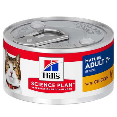 Hill's Feline Mature 7+ Chicken 82 г - консервы для пожилых кошек старше 7 лет (курица)