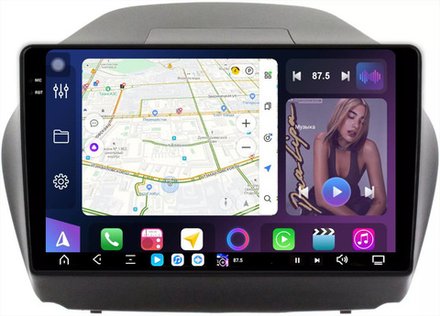 Магнитола для Hyundai iХ35, Tucson 2 2009-2015 (без штатного усилителя) - FarCar GX10-7051-10AB монитор 10.36" 2K QLED на Android 14, TS20, 6+128Гб, CarPlay, 4G SIM-слот