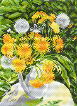 "Букет одуванчиков"-0880 канва с рисунком