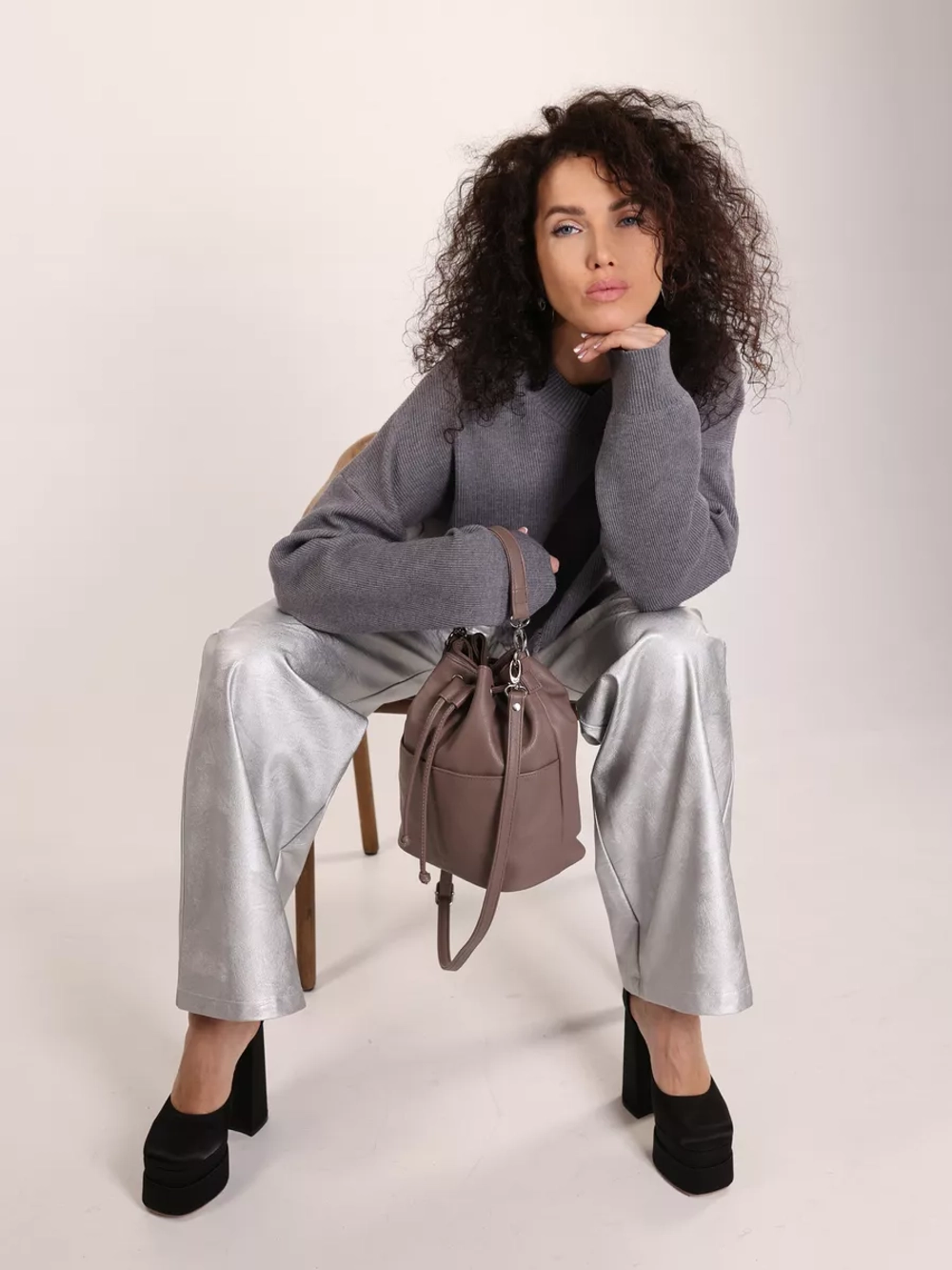 сумка через плечо тоут средняя мешок