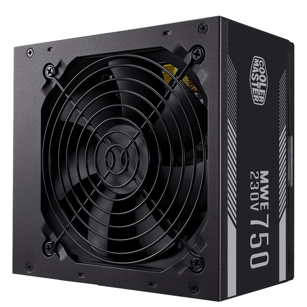 Блок питания CoolerMaster  750W, MWE 750 WHITE V2, Non Modular, КПД 80%, Черный, MPE-7501-ACABW-EU