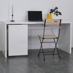 Стол компьютерный 151х65х73, Марм, письменный стол трансформер, для школьника, деревянный, белый, Dipriz