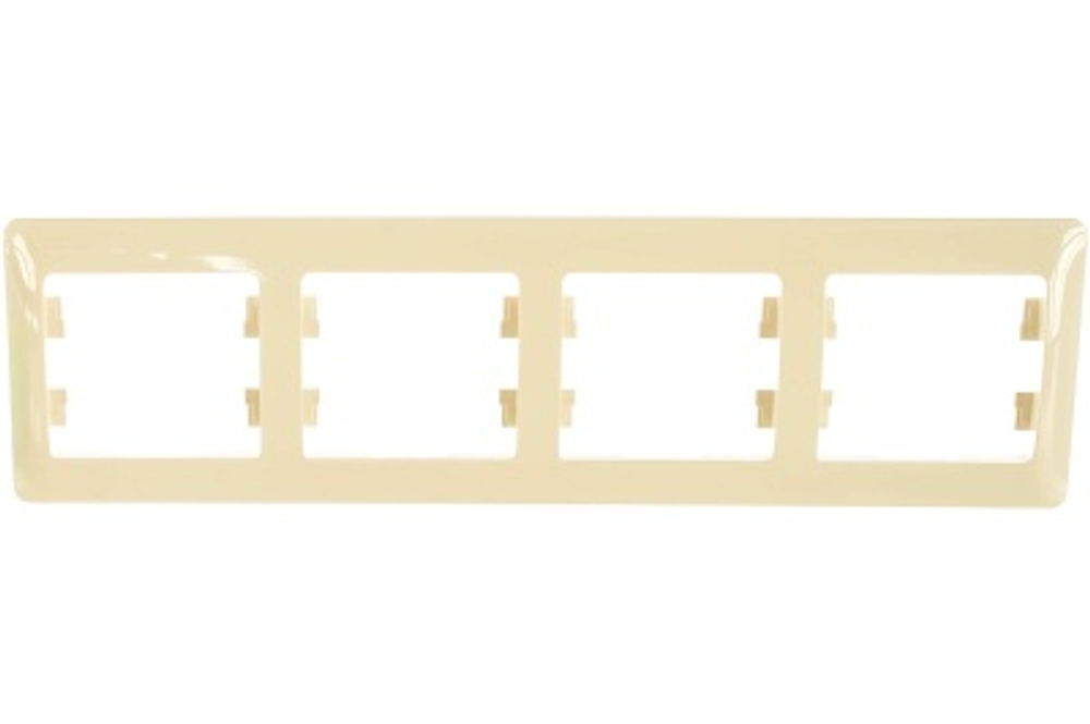 Рамка 4-ая Schneider Glossa горизонтальная бежевая