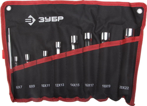 ЗУБР 9 шт, 6 - 22 мм, набор двухсторонних торцовых ключей (27190-H9)