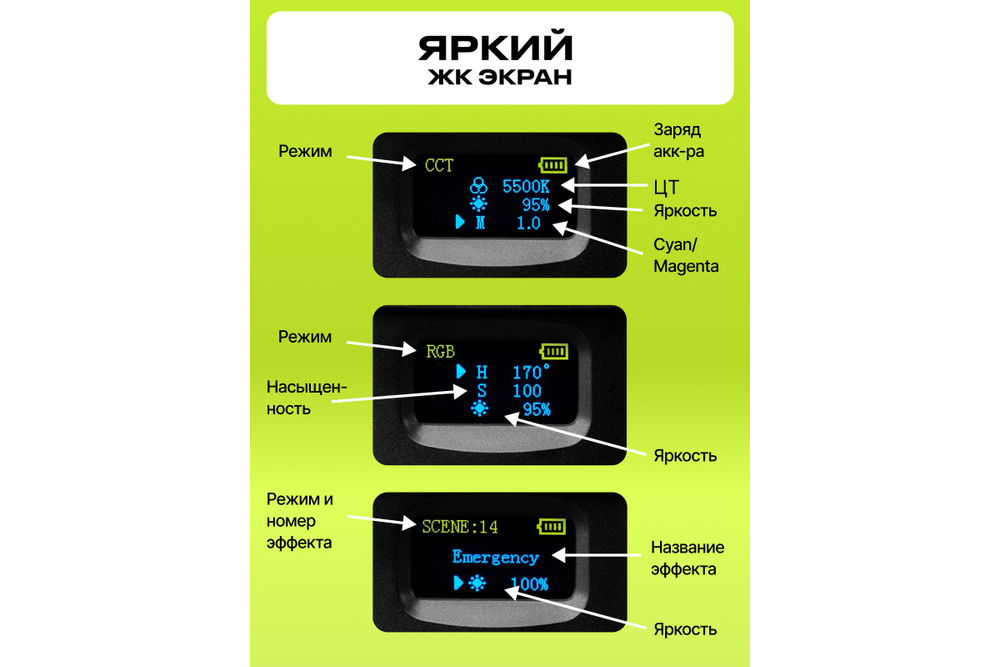 Осветитель светодиодный Raylab RL-LED40RGB со шторками