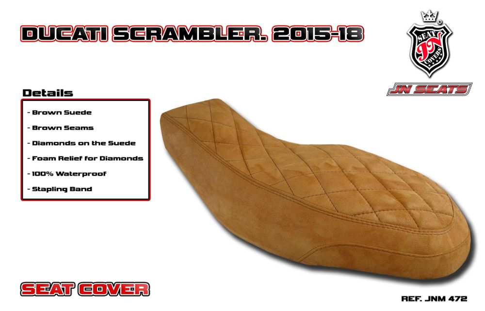 Ducati Scrambler 2015-2018 JN-Europe замшевый чехол для сиденья противоскользящий Diamond Suede