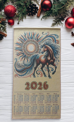 Календарь из гобелена на 2026 год Вороной 39х74