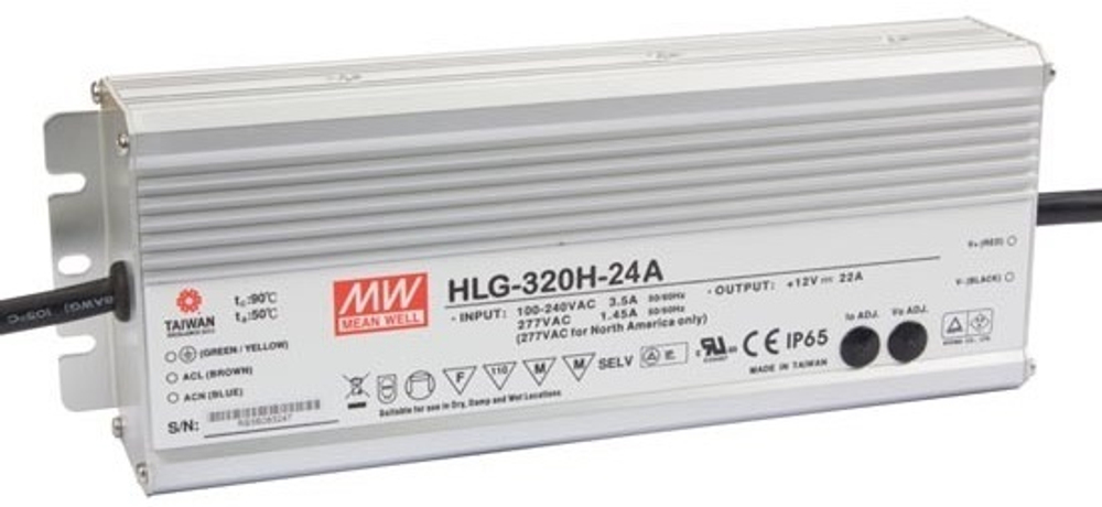Драйвер светодиодный  Mean Well HLG-320H-24A