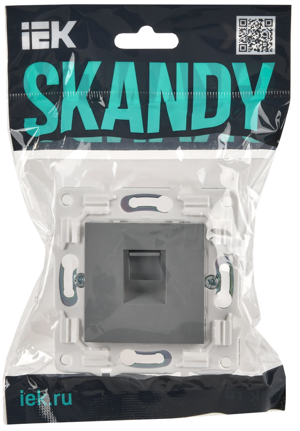 SKANDY Розетка компьютерная RJ45 кат.5E SK-K01Gr серый IEK