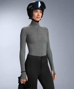 Oysho Трикотажная термофутболка в рубчик, серый меланж