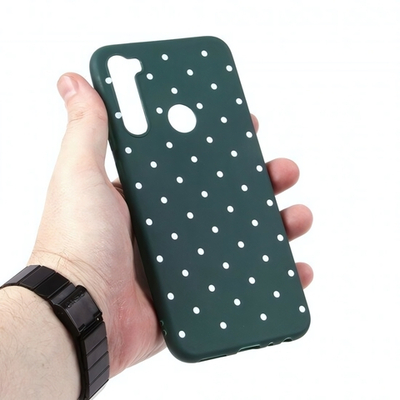 Чехол ТПУ в горошек для Xiaomi Redmi Note 8, 011374 Коричневый