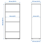 Открытый книжный шкаф - SKRUVBY IKEA/СКРУВБИ ИКЕА, 37.5х60х140 см, синий