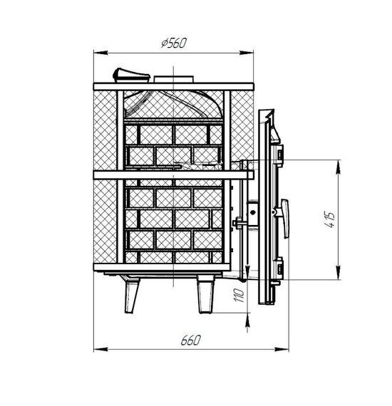 Печь банная &quot;Атмосфера L&quot; KTT сетка нержавейка