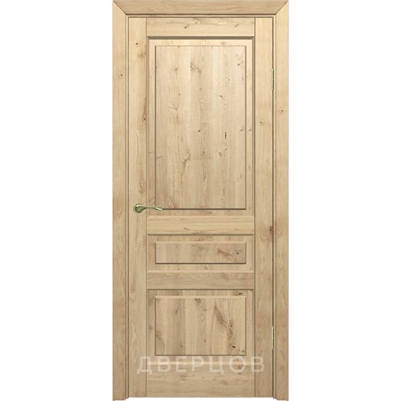 Межкомнатная дверь массив дуба Болонья без отделки с сучком глухая