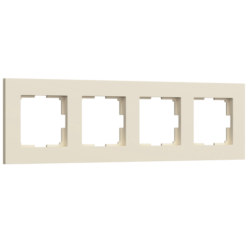 Рамка из поликарбоната на 4 поста Slab айвори софт W0042962