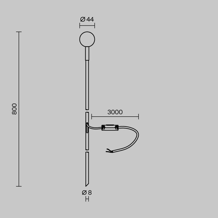 Ландшафтный светильник Maytoni Outdoor Shin O523FL-L2BS3K