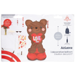 Фольгированный шар-фигура «Мишка с сердцем LOVE» AIR, 124 см