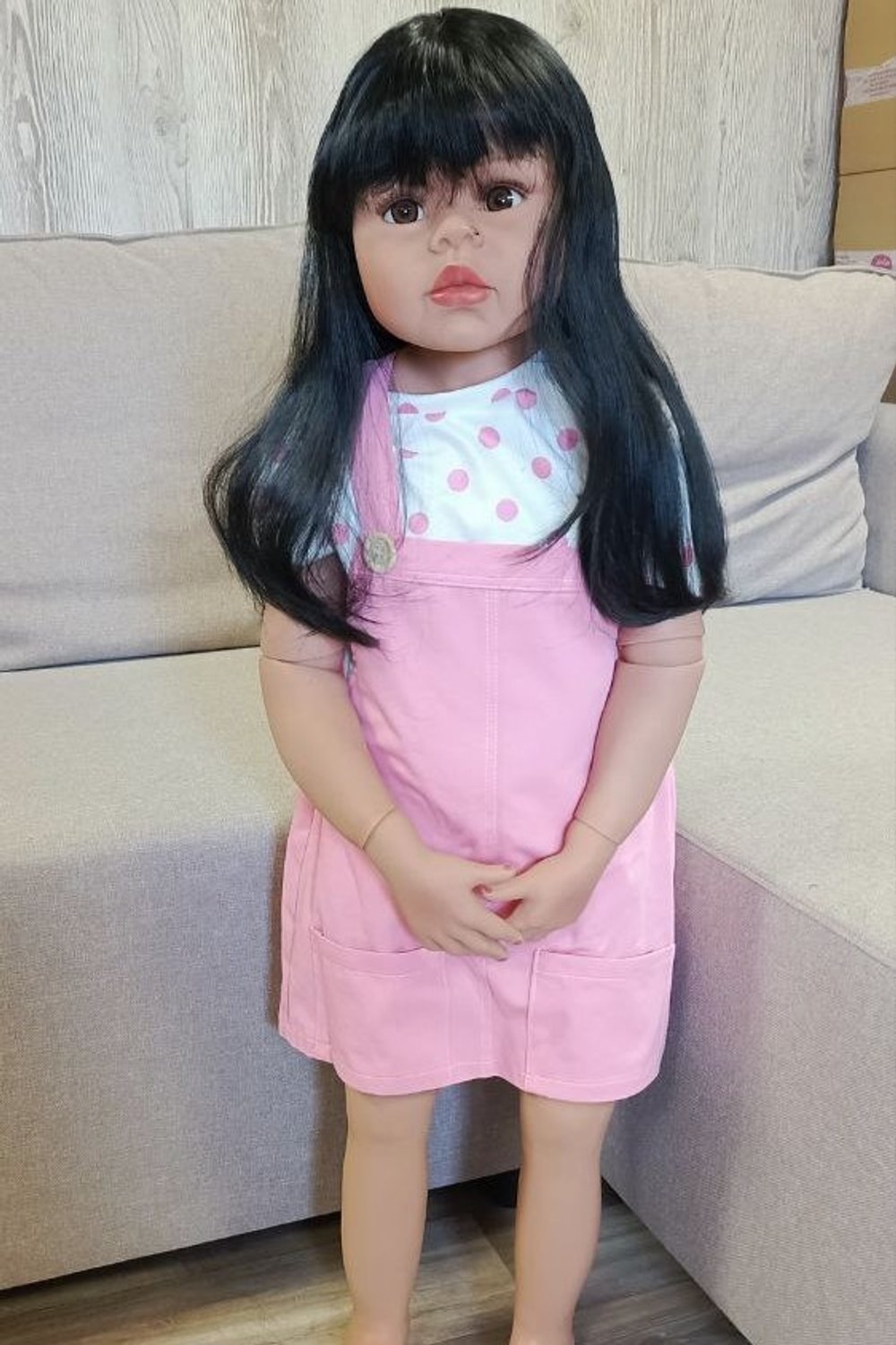 УЦЕНКА1 Кукла Реборн ростовая 98см в пакете (FA-260)