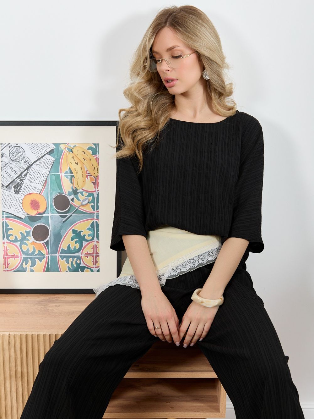 Блузка Сиеста-6 Виотекс ЧЁРНЫЙ