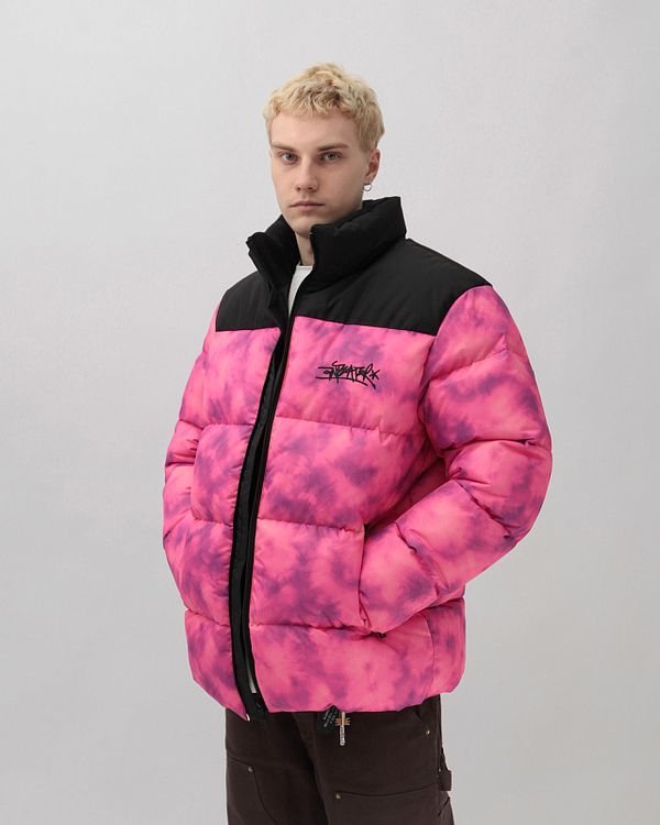 Пуховик Downjacket Tie Dye Bright Pink - фото 3
