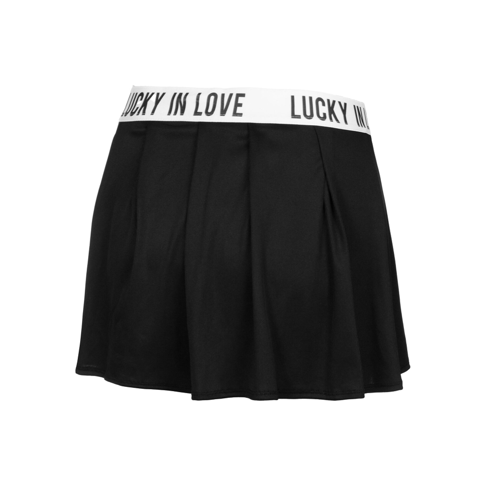 Женская теннисная юбка Lucky in Love Let's Get It On Skirt Women - Black, White