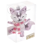 Ёлочная игрушка «Весёлый лисёнок» 8.8*5.5*13.5 см, Розовый