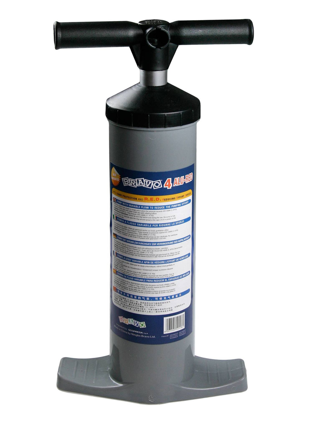 Насос ручной BRAVO 4 Alu Red (2x2000 cc до 800mbar)