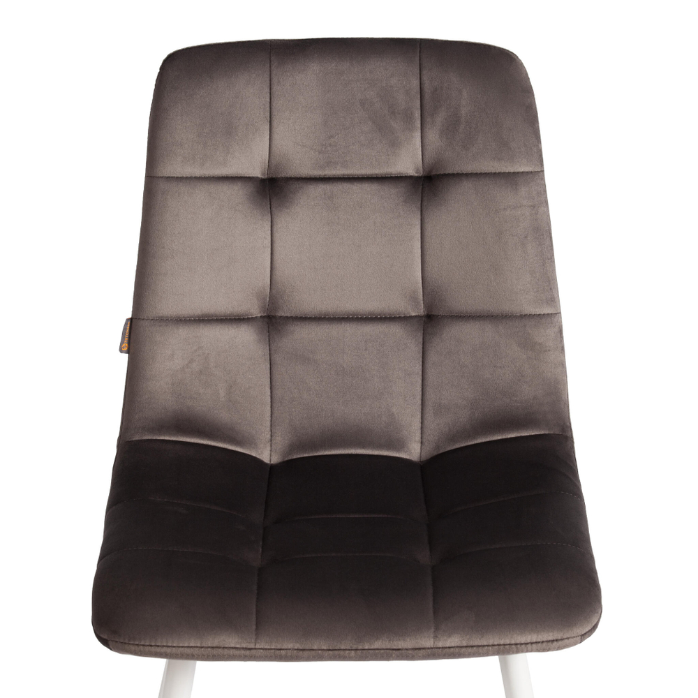 Стул CHILLY (mod. JSC-220) Велюр/металл , 44,5х52,5х88 см, Dark grey (темно-серый) HLR24 / белый