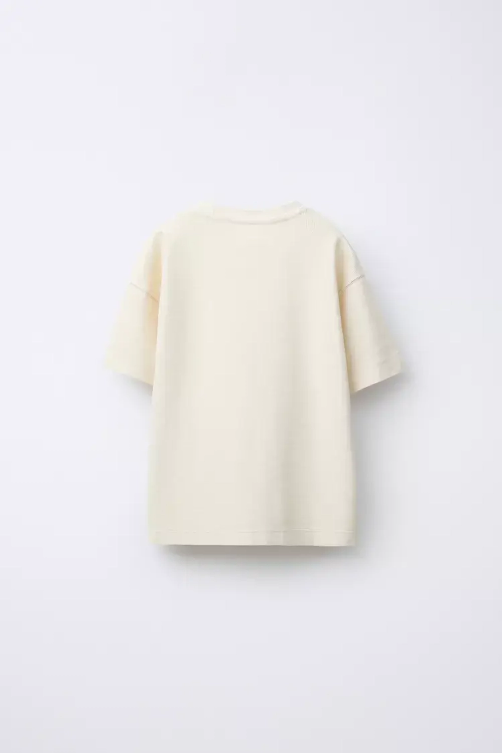 ZARA ФУТБОЛКА С НАДПИСЬЮ, ЭКРЮ