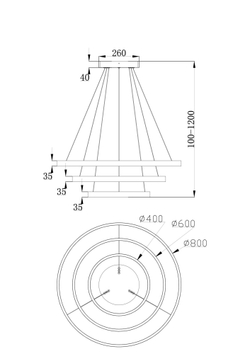Подвесной светильник Maytoni MOD058PL-L100BS4K