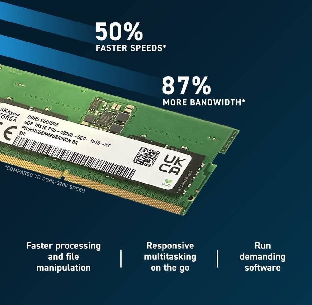 Модуль памяти DDR5 8 ГБ 4800 MHz SO-DIMM (PC5-4800B-SC0-1010-XT) — 1Rx16, CL40, для ноутбуков