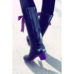 Женские резиновые сапоги BoomBoots Black Violet High
