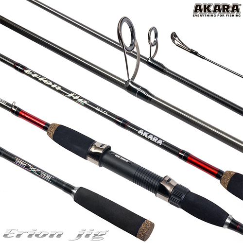 Спиннинг штекерный угольный 2 колена Akara Erion Jig TX-30 (10-30) 2,1 м