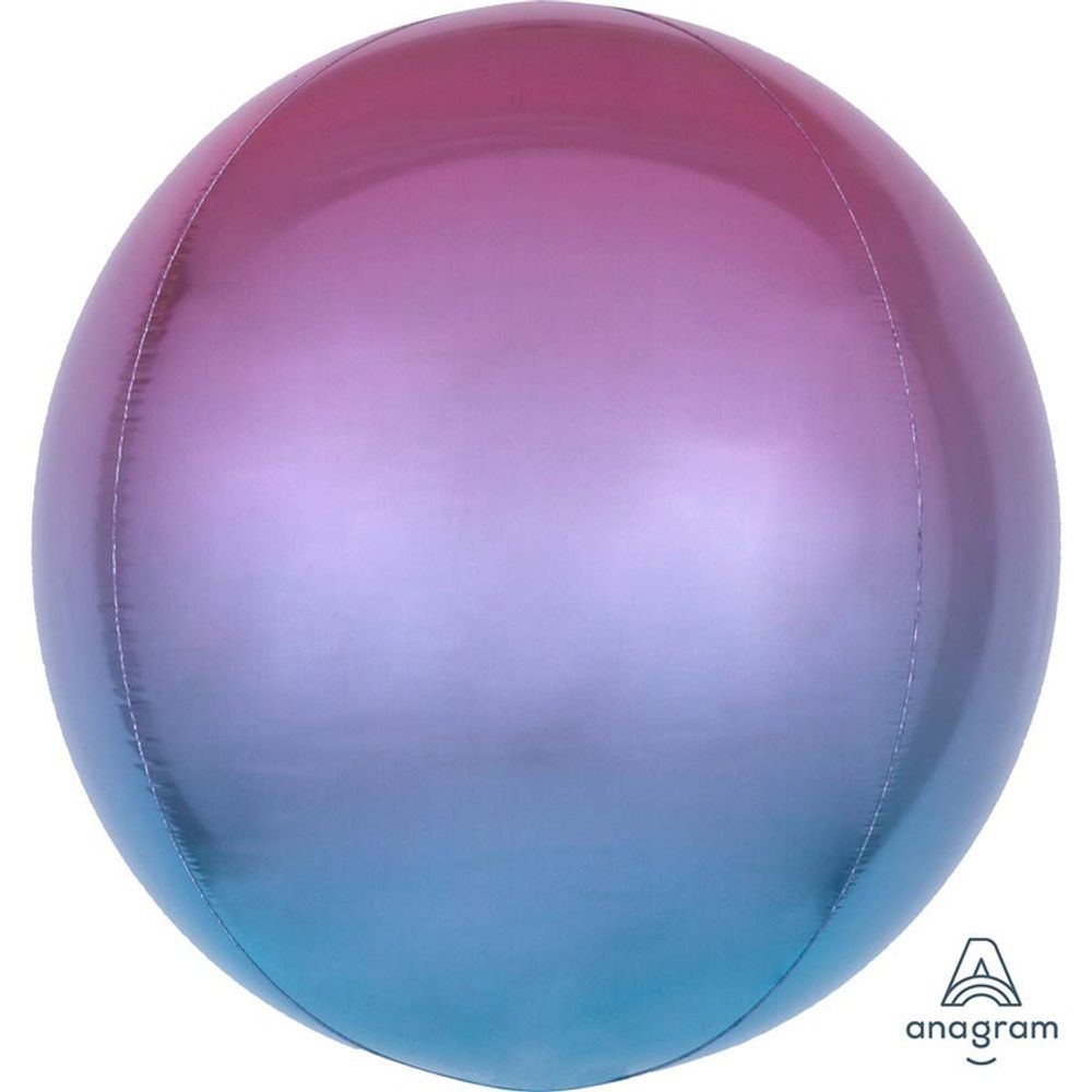Шар 3D Сфера Омбре Фиолет-голубая 41 см