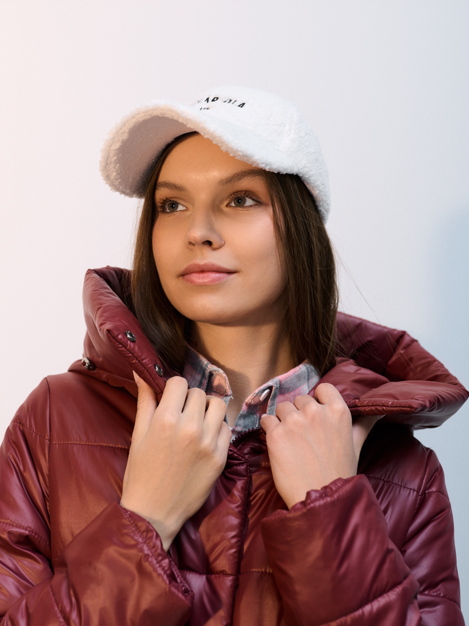 Пальто  демисезонное "Анель" бордо