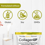 California Gold Nutrition, CollagenUP®, гидролизованные пептиды морского коллагена с гиалуроновой кислотой и витамином C, с нейтральным вкусом, 464 г (1,02 фунта)