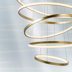 736483 Люстра ROTONDA 293W LED 8471LM 120G ЗОЛОТО 3000K