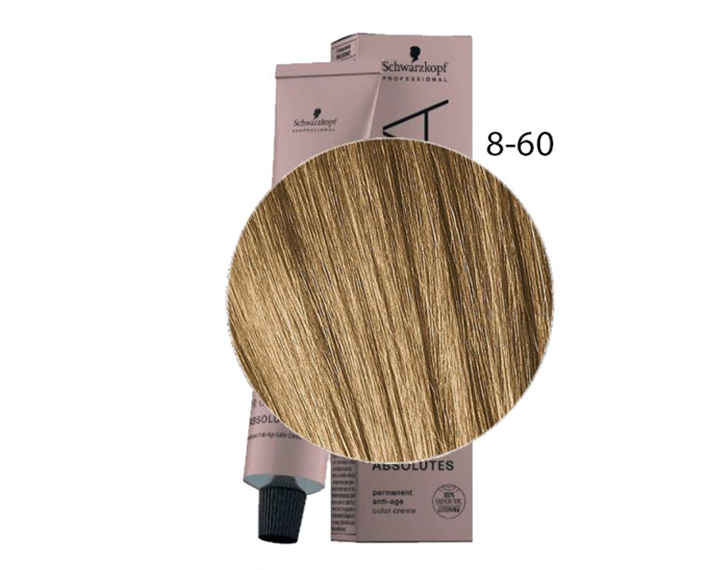 Schwarzkopf Professional краска для волос Игора Absolutes тон 8-60 Светлый русый шоколадный натуральный 60мл