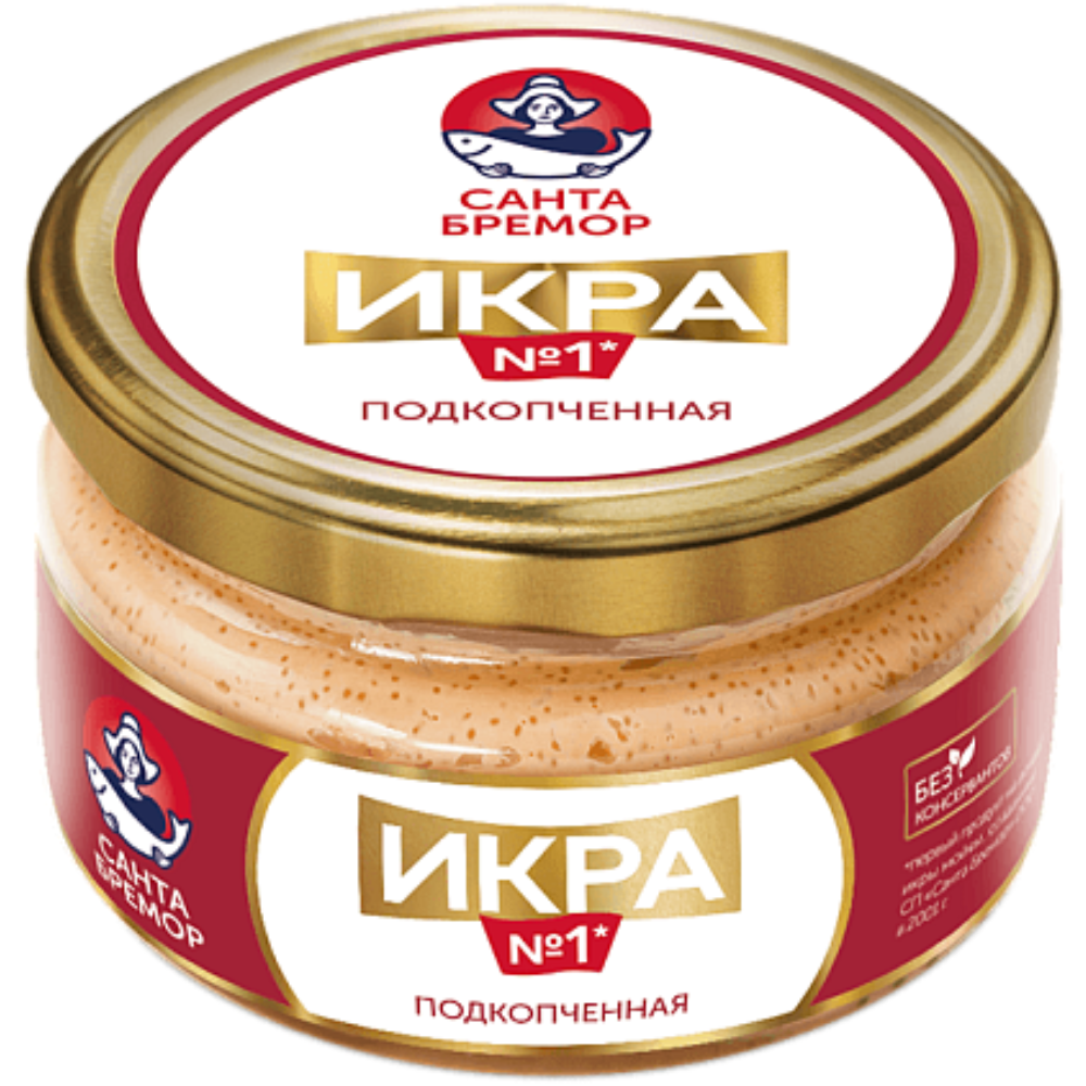 Икра Санта Бремор Подкопченая 180 гр