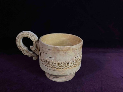 Чашка кофейная, береста