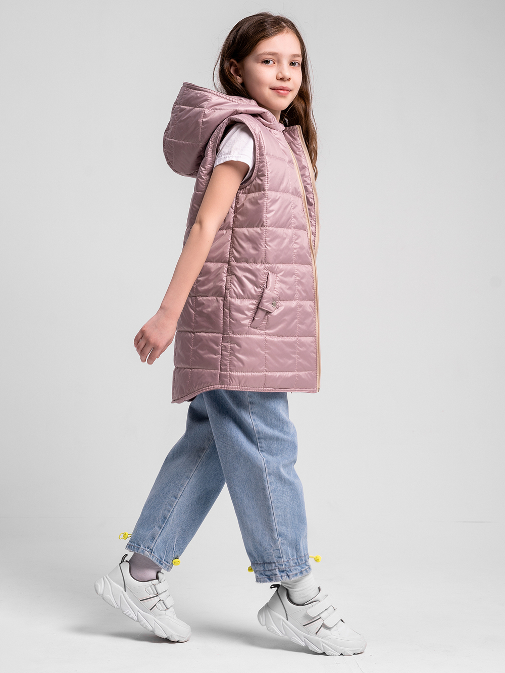 Жилет для девочки "Хит" пудра
