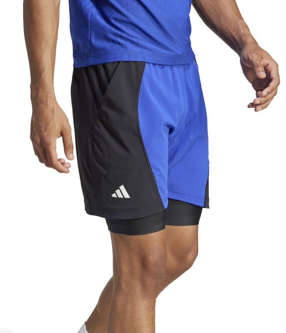 Мужские теннисные шорты Adidas Shorts and Inner Tights Set - разноцветный