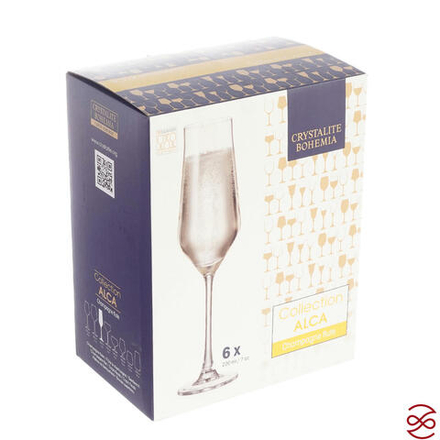 Набор фужеров для шампанского Crystalite Bohemia Alca 220 мл (6 шт)