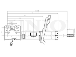 Амортизатор газовый задней подвески правый UNIO SAB-10237
