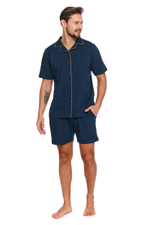 Мужская легкая пижама в классическом стиле (Размер: M) (Цвет: темно-синий)