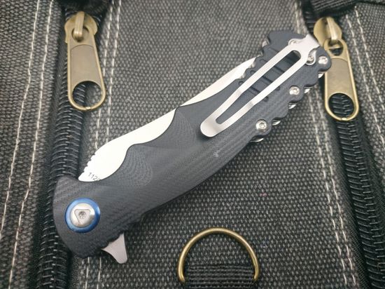 Складной нож Steelclaw Шакс черный c клинком из стали 9Cr18MoV, рукоять G10