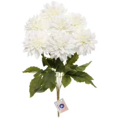 Искусственные цветы «Букет Георгин» 45см 7 цветков белые