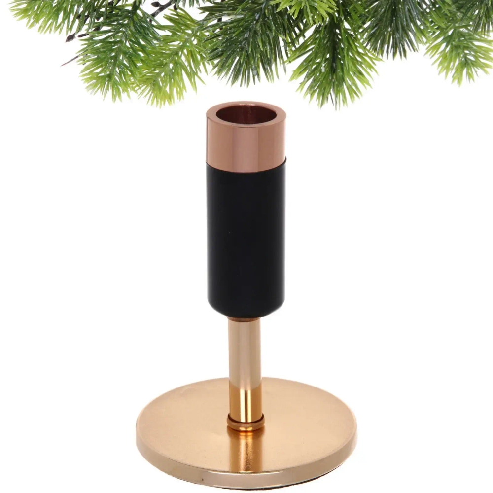 Подсвечник «STYLISH» 13*9*9 см, Золото/черный