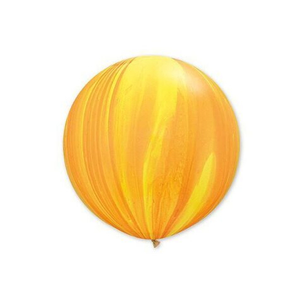 Воздушный шар Супер Агат Yellow Orange, 60 см
